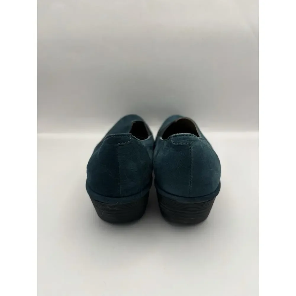 Fly London Peso Leather Blue Wedges Size 39 (Women 8-8.5)